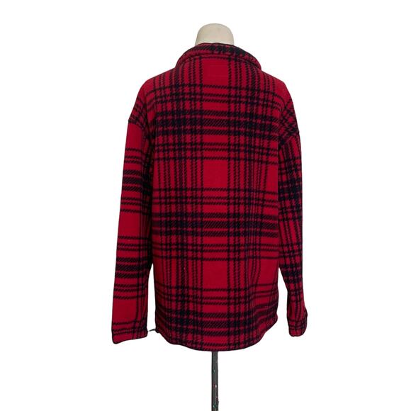 Eddie Bauer vintage red plaid men pullover sweater size Small - Picture 2 of 8